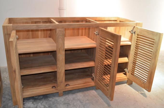 Teak maatwerk dressoir + kast