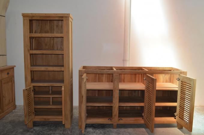 Teak maatwerk dressoir + kast