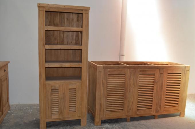 Teak maatwerk dressoir + kast