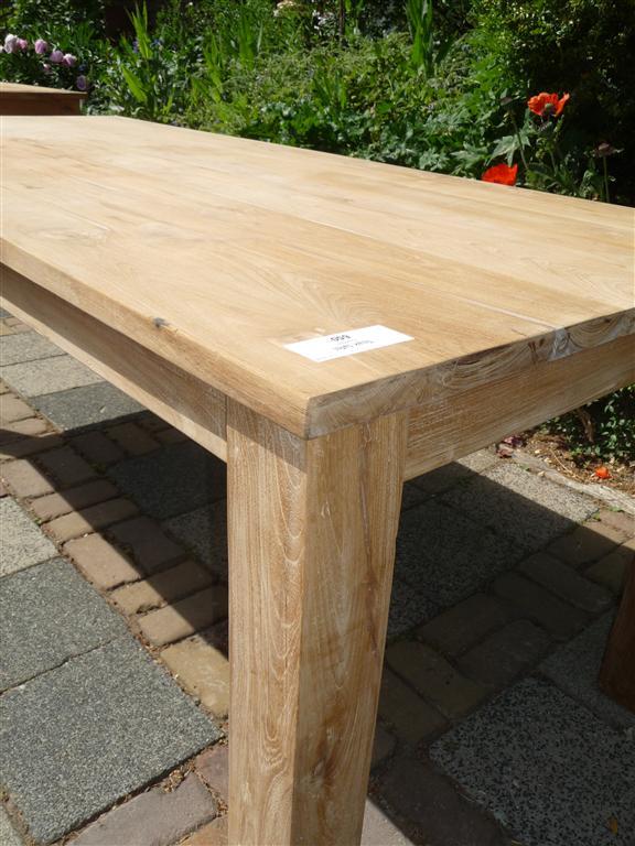 Teak Tafel 200x100cm Blokpoten | Teakmeubelen.com