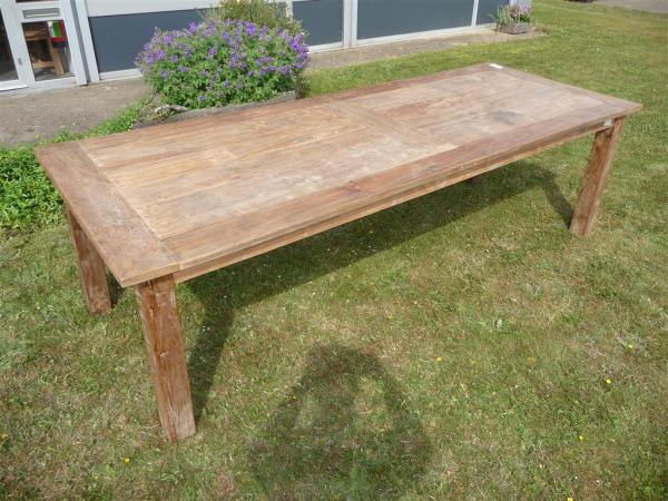 de studie boiler botsen teak tafel oud hout 260cm | Teakmeubelen.com